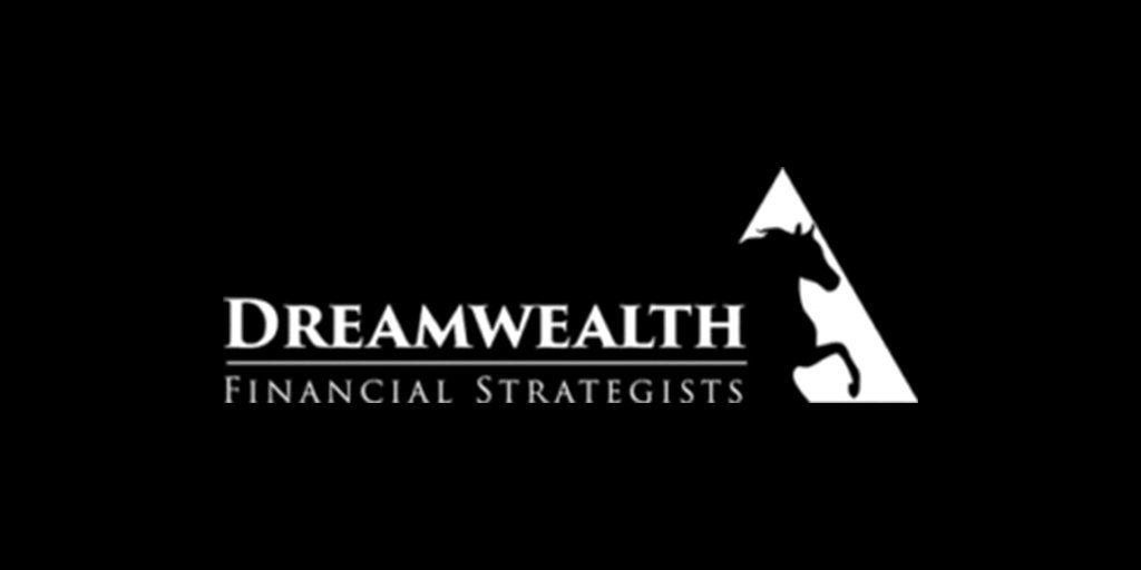 Dreamwealth Financial Strategists logo with triangular emblem and animal silhouette