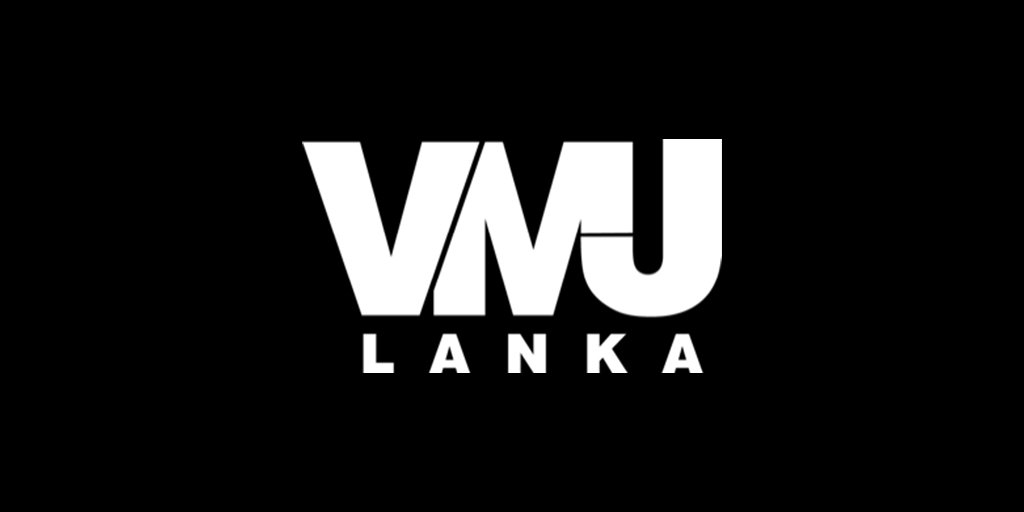 VMJ Lanka logo with bold white lettering on black background
